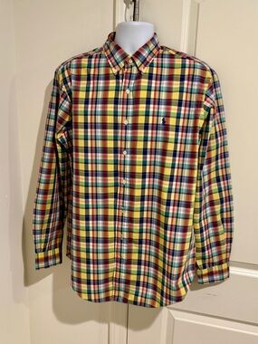Polo by Ralph Lauren Yellow Multi-Color Plaid Button-Down Shirt